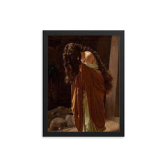 Maddalena by Antonio Ciseri, 1870 framed print on a plain backdrop in size 12"x16".