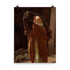 Maddalena by Antonio Ciseri, 1870 poster on a plain backdrop in size 8"x10".