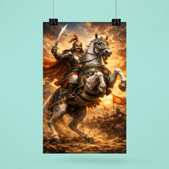 Maharana Pratap on Chetak rearing poster 6