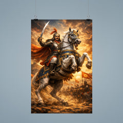 Maharana Pratap on Chetak rearing poster 9