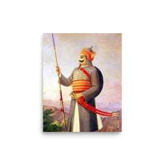 Maharana Pratap poster on a plain backdrop in size 8"x10".