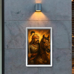 Maharana Pratap with Chetak portrait poster 2