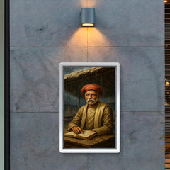 Mahatma Jyotirao Phule under monsoon classroom roof poster 2