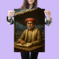 Mahatma Jyotirao Phule under monsoon classroom roof poster 3