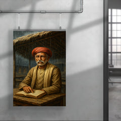 Mahatma Jyotirao Phule under monsoon classroom roof poster 4
