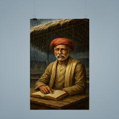 Mahatma Jyotirao Phule under monsoon classroom roof poster 9