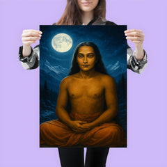 Mahavatar Babaji in Himalayan moonlight poster 3