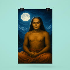 Mahavatar Babaji in Himalayan moonlight poster 6