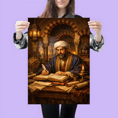 Maimonides in Córdoba study with manuscripts poster 3