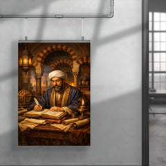 Maimonides in Córdoba study with manuscripts poster 4