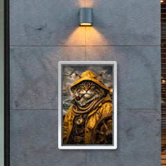 Maine Coon sea captain in oilskins poster 2