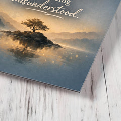 Make peace with being misunderstood metal print mockup
