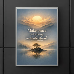 Make peace with being misunderstood poster 5