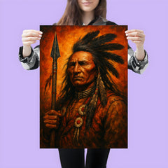 Makhpiya Luta Crazy Horse war portrait poster 3