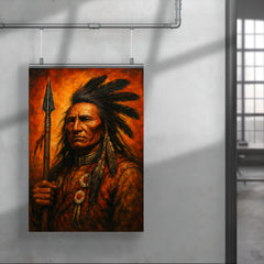 Makhpiya Luta Crazy Horse war portrait poster 4