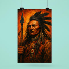 Makhpiya Luta Crazy Horse war portrait poster 6