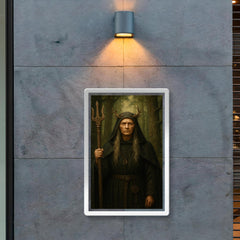 Malgorzata Braunek as stern Slavic forest abbess archetype poster 2