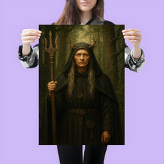 Malgorzata Braunek as stern Slavic forest abbess archetype poster 3