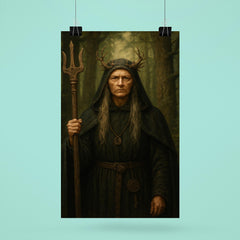 Malgorzata Braunek as stern Slavic forest abbess archetype poster 6