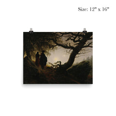 Man and Woman Contemplating the Moon by Caspar David Friedrich, 1824 poster 3