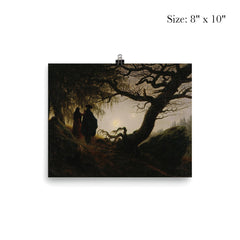 Man and Woman Contemplating the Moon by Caspar David Friedrich, 1824 poster 4