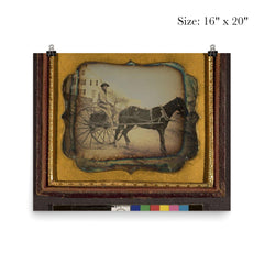 Man at the Reins of a Horse-Drawn Rig, American, c. 1855 poster 2