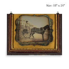 Man at the Reins of a Horse-Drawn Rig, American, c. 1855 poster 5