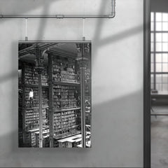 Man Browsing for Books in the Old Public Library of Cincinnati poster 4