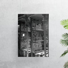 Man Browsing for Books in the Old Public Library of Cincinnati poster 7