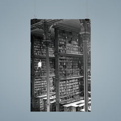 Man Browsing for Books in the Old Public Library of Cincinnati poster 9