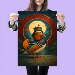 Mandarin duck emperor beneath lacquered moon gate poster 3