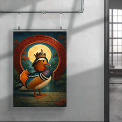 Mandarin duck emperor beneath lacquered moon gate poster 4