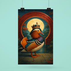 Mandarin duck emperor beneath lacquered moon gate poster 6