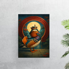 Mandarin duck emperor beneath lacquered moon gate poster 7