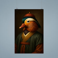 Mandarin duck imperial portrait in scholar robes poster 9