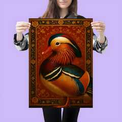 Mandarin duck imperial portrait with lacquered splendor poster 3