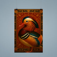 Mandarin duck imperial portrait with lacquered splendor poster 9