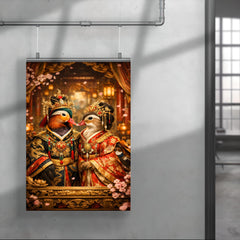 Mandarin duck pair in imperial court robes poster 4