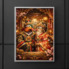 Mandarin duck pair in imperial court robes poster 5