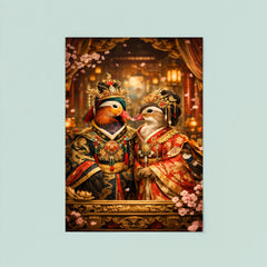 Mandarin duck pair in imperial court robes poster 8