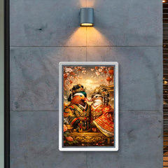 Mandarin duck pair in imperial robes poster 2