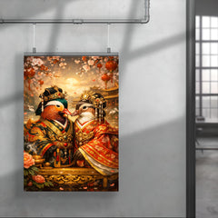 Mandarin duck pair in imperial robes poster 4