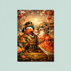 Mandarin duck pair in imperial robes poster 8