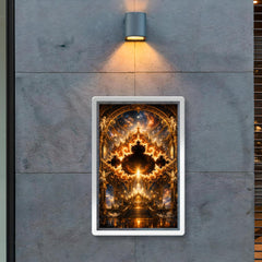 Mandelbrot Set as baroque cosmic cathedral poster 2