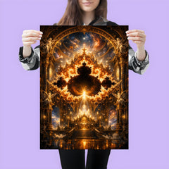 Mandelbrot Set as baroque cosmic cathedral poster 3