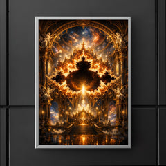 Mandelbrot Set as baroque cosmic cathedral poster 5