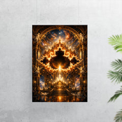 Mandelbrot Set as baroque cosmic cathedral poster 7
