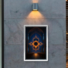 Mandelbrot set as cathedral of infinity poster 2