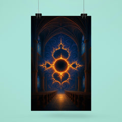 Mandelbrot set as cathedral of infinity poster 6