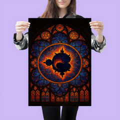 Mandelbrot set as cathedral rose window poster 3